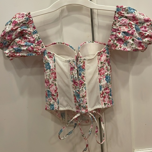 ASOS NWOT Floral Corset - Picture 3 of 11